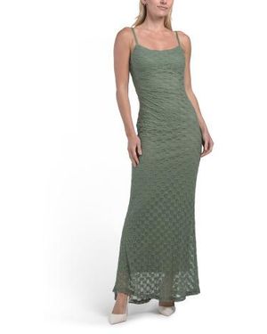 Marshalls Sleeveless Mesh Lace Dress For - Green