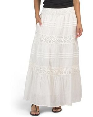 Marshalls Embroidered Eyelet Skirt For - White