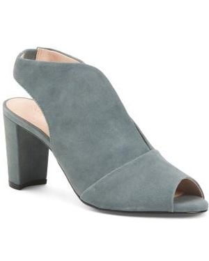 Marshalls Suede Pinnacle Peep Toe Boots For - Blue