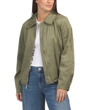 Marshalls Kora Faux Suede Bomber Jacket For - Green