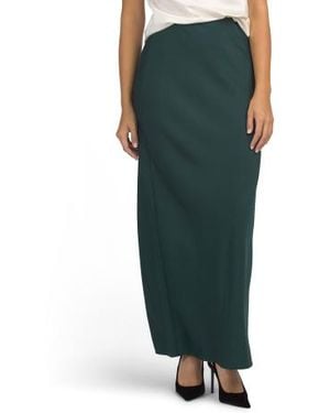 Marshalls Hammered Satin Bias Cut Skirt For - Green