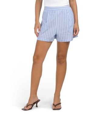 Marshalls Striped High Waisted Shorts For - Blue