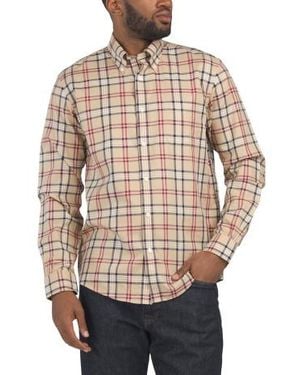 Marshalls Sig Tartan Regular Fit Long Sleeve Shirt For - Natural