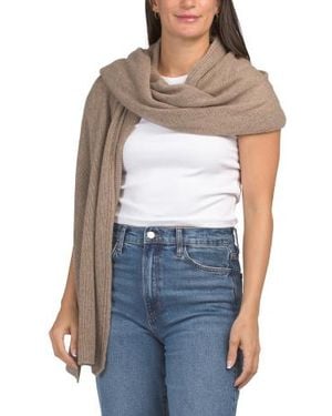 Marshalls Cashmere Plain Jersey Knit Wrap For - Blue