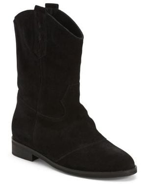 Marshalls Suede Western Booties For - Black