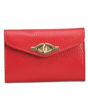 Marshalls Leather Medium Turn Lock Wallet For - Red