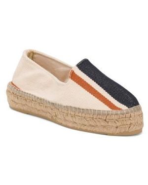 Marshalls Jaquard Platform Espadrille Flats For - White