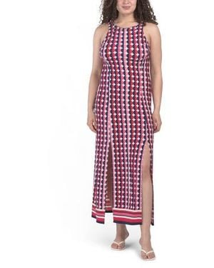 Marshalls Slit Leg Maxi Dress For - Red