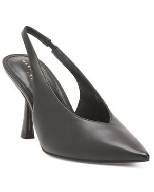 Marshalls Leather Esther Choked Up Slingback Heels For - Black