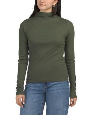 Marshalls Janine Mock Neck Top For - Green