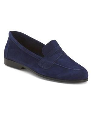 Marshalls Suede Penny Strap Loafers For - Blue