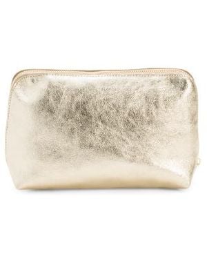 Marshalls Leather Metallic Pochette For - Natural