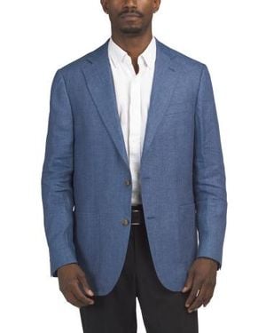 Marshalls Linen Classic 2 Button Sport Coat For - Blue