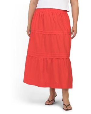 Marshalls Plus Cotton Luxe Tiered Maxi Skirt For