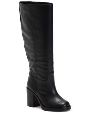 Marshalls Extra Wide Calf Leather Gibi High Shaft Boots For - Black