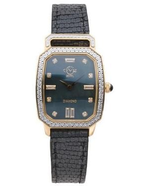 Marshalls Swiss Made Pavia Diamond Cut Bezel Mother Of Pearl Watch For - Gray