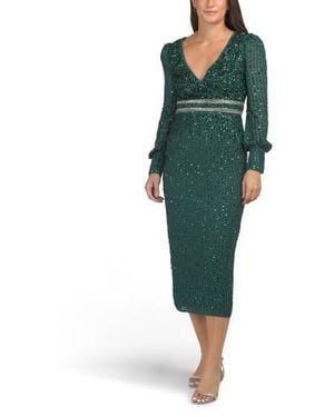 Marshalls Long Sleeve Sequin Cocktail Dress For - Green