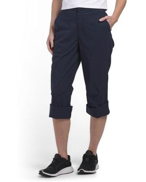 Marshalls Rollable Cuff Aspin Capri Pants For - Blue