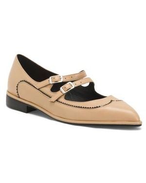 Marshalls Leather Pointy Mary Jane Shoes For - White