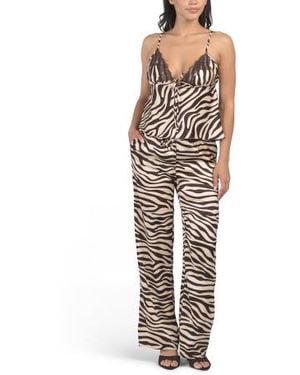 Marshalls 2Pc Zebra Lace Top And Pants Set For - Brown