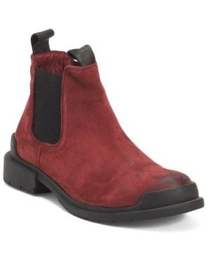 Marshalls Suede Easy Comfort Booties For - Red