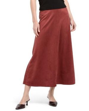 Marshalls Petite Faux Suede A-Line Skirt For - Red