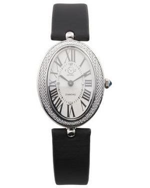 Marshalls Swiss Made Stainless Steel Piazza Navona Diamond Oval Watch For - White