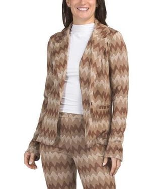 Marshalls Chevron Knit Blazer For - Brown