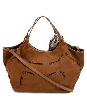 Marshalls Suede Laser Cut Tote For - Brown