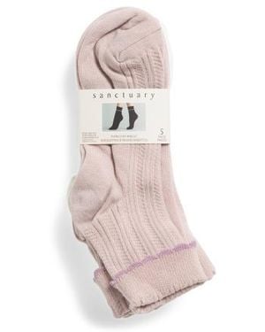 Marshalls 5Pk Rolled Cuff Ankle Cut Socks For - Pink