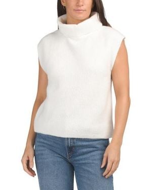 Marshalls Jaylani Ribbed Knit Turtleneck Sweater Vest For - White