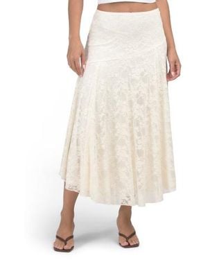 Marshalls A-Line Midi Lace Skirt For - White