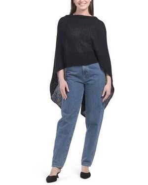 Marshalls Lightweight Cowl Neck Poncho For - Blue