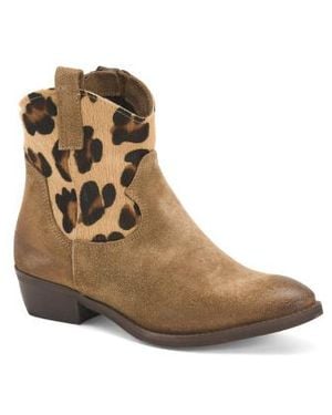 Marshalls Suede Chelsea Booties With Leather Accents For - Brown