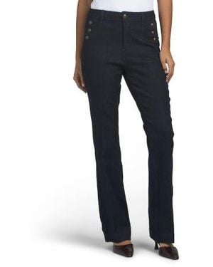 Marshalls High Rise Sailor Button Skinny Bootcut Jeans For - Blue