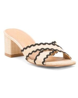Marshalls Principessa Raffia Heeled Sandals For - Natural