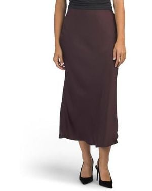Marshalls Lux Satin Bias Maxi Skirt For - Brown