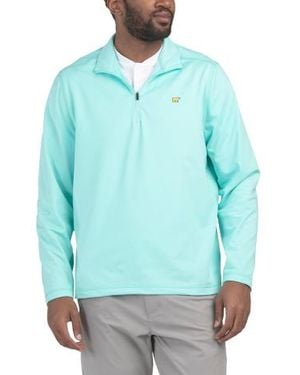 Marshalls Quarter Zip Golf Fleece Lined Top For - Blue