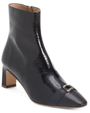 Marshalls Patent Leather Hylda Oloid High Ankle Boots For - Black
