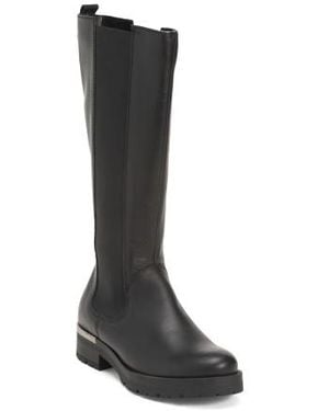 Marshalls Leather High Shaft Chelsea Boots For - Black