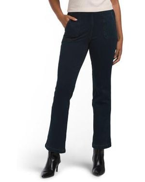 Marshalls Petite Pull On Bootcut Jeans With Front Pockets For - Blue