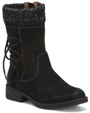 Marshalls Suede Salem Waterproof Italian Comfort Booties For - Black