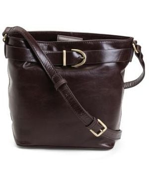 Marshalls Leather Buckle Bucket Bag For - Black
