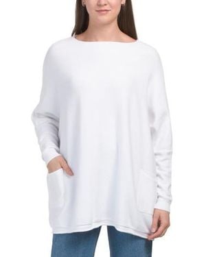 Marshalls Oversized Sweater With Pockets For - White
