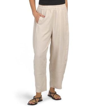 Marshalls Elastic Waist Barrel Leg Pants For - Natural