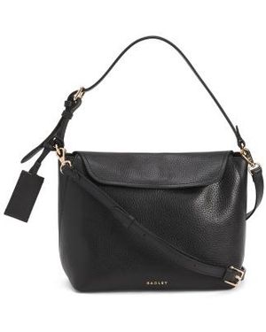 Marshalls Leather City Road Medium Flap Over Grab Bag For - Black