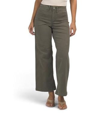 Marshalls Mid Rise Wide Leg Pants With Front Welt Pockets For - Green