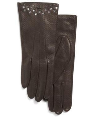 Marshalls Leather Px Gloves With Wool And Cashmere Blend Lining For - Brown