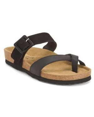 Marshalls Leather Fresno Comfort Sandals For - Brown