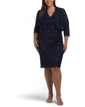 Marshalls 2Pc Jacket And Dress Set For - Blue